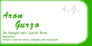 aron gurzo business card