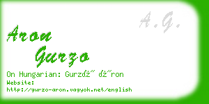 aron gurzo business card